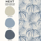 145492 Palm Print Cream Wallpaper by Next