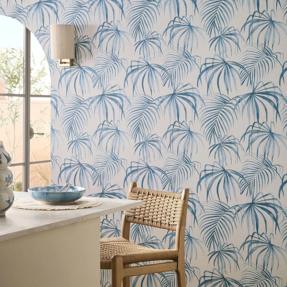 Palm Print Cream Wallpaper by Next
