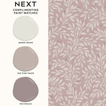 145595 Ditsy Leaf Blush Wallpaper by Next