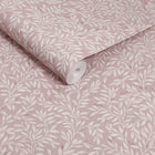 145595 Ditsy Leaf Blush Wallpaper by Next