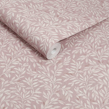 145595 Ditsy Leaf Blush Wallpaper by Next