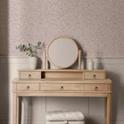 145595 Ditsy Leaf Blush Wallpaper by Next