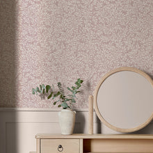 145595 Ditsy Leaf Blush Wallpaper by Next