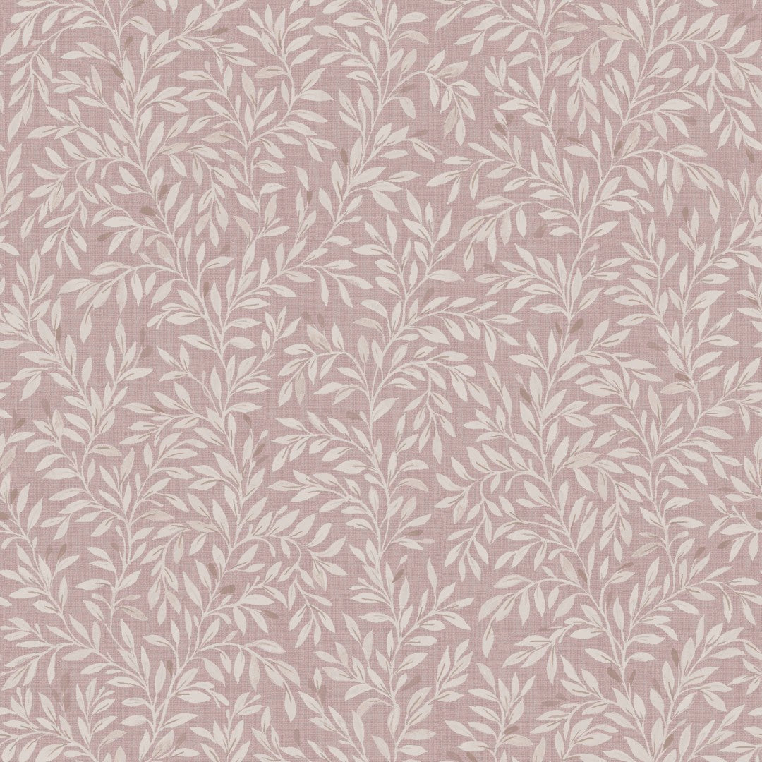 145595 Ditsy Leaf Blush Wallpaper by Next