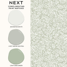 145597 Ditsy Leaf Sage Wallpaper by Next