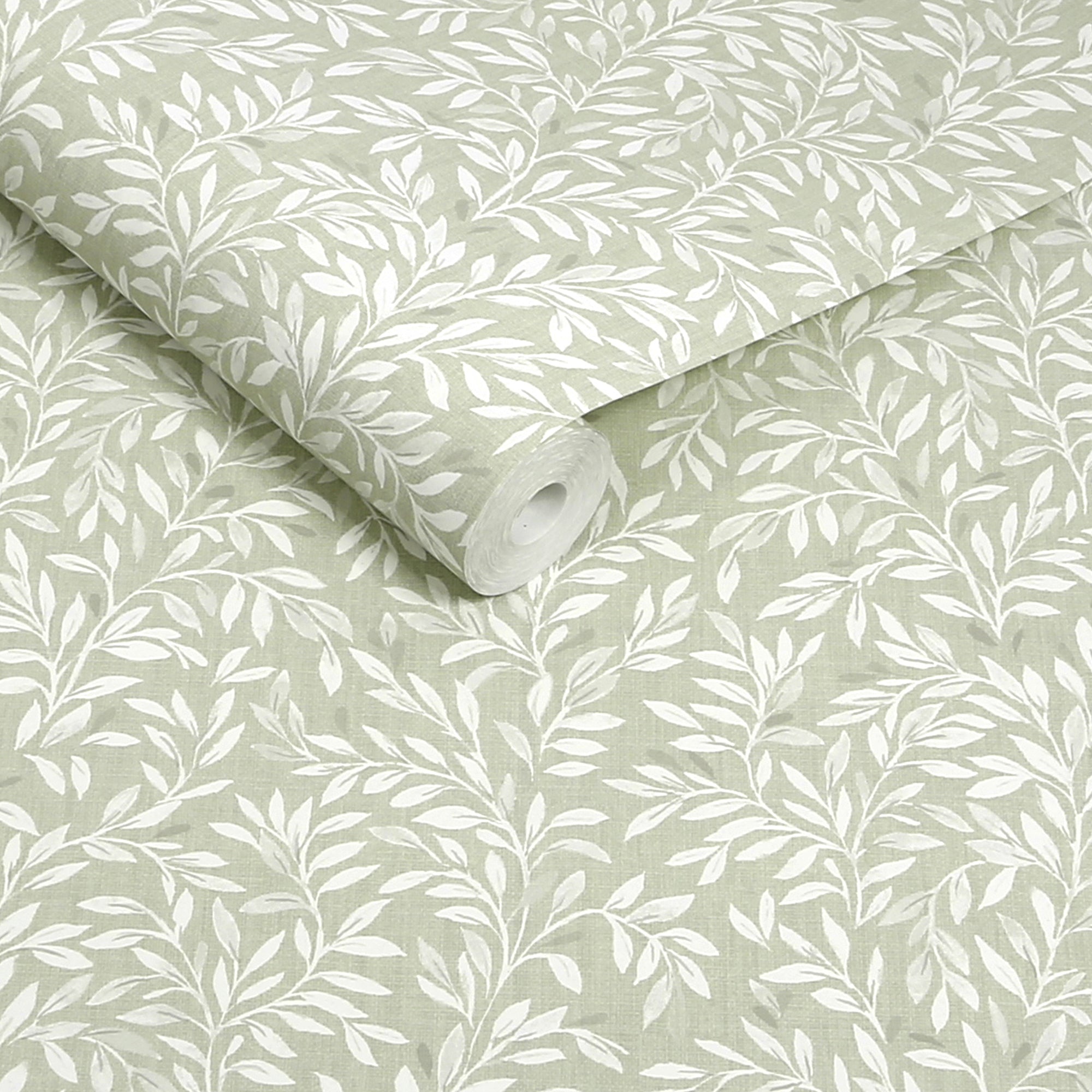 145597 Ditsy Leaf Sage Wallpaper by Next