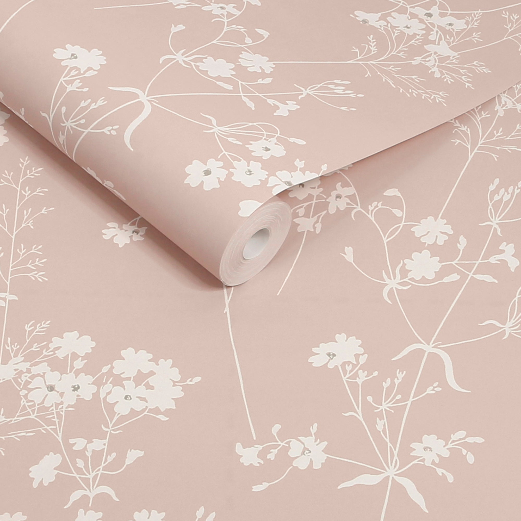 145598 Country Leaves Blush Wallpaper by Next