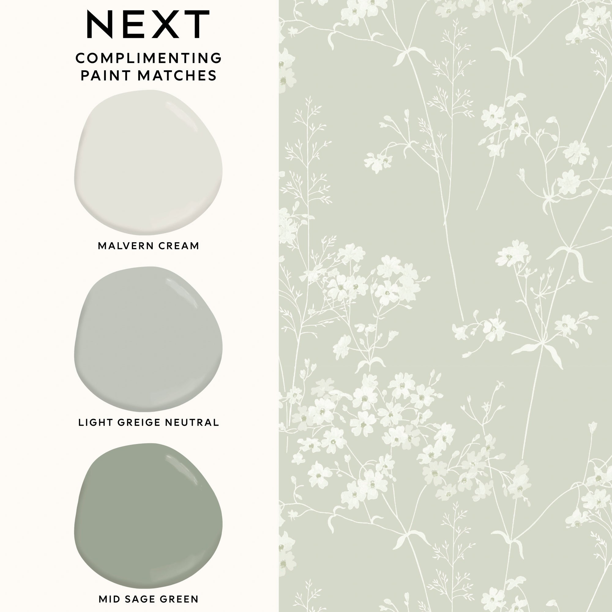 145600 Country Leaves Sage Wallpaper by Next