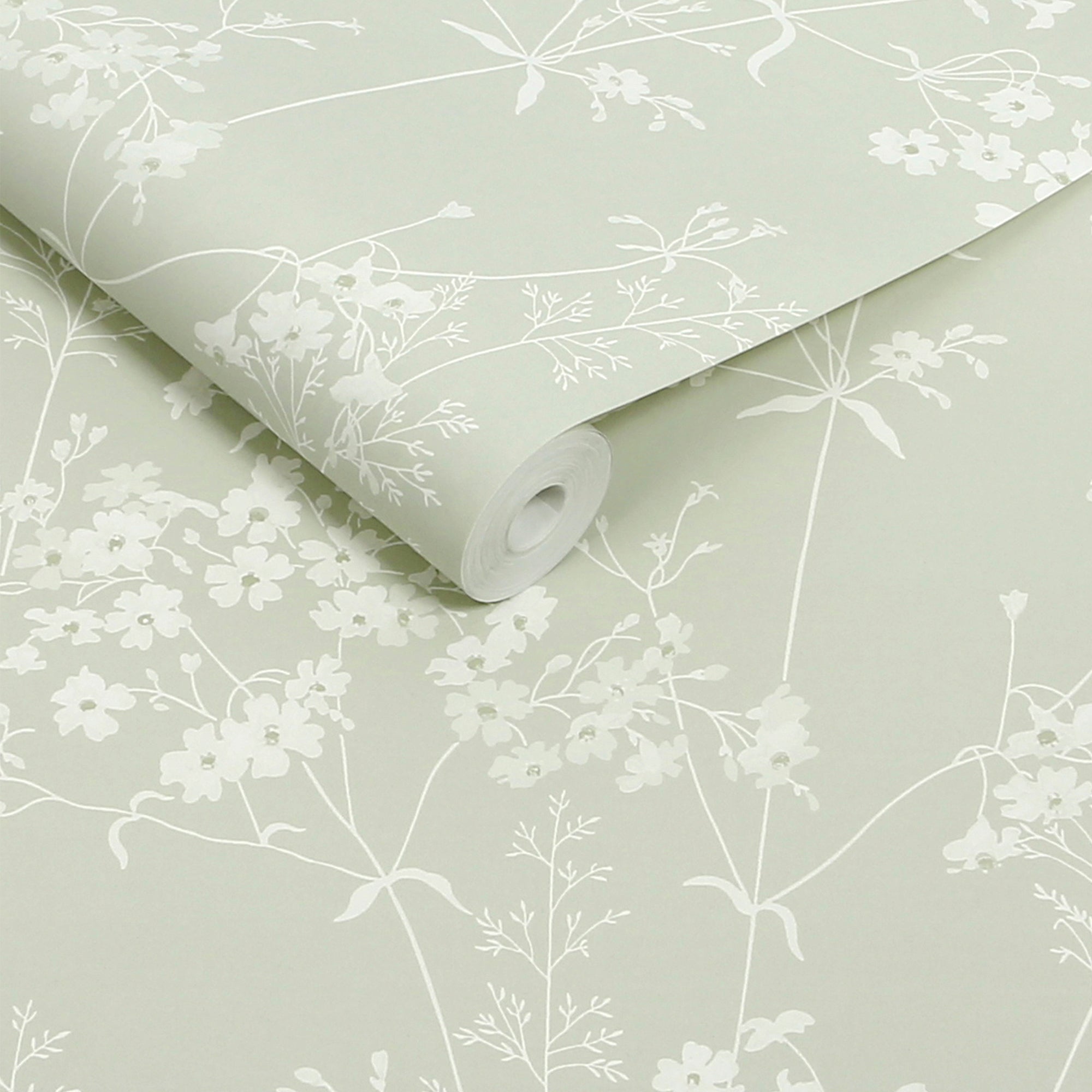 145600 Country Leaves Sage Wallpaper by Next