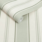 145601 Country Stripe Sage Wallpaper by Next