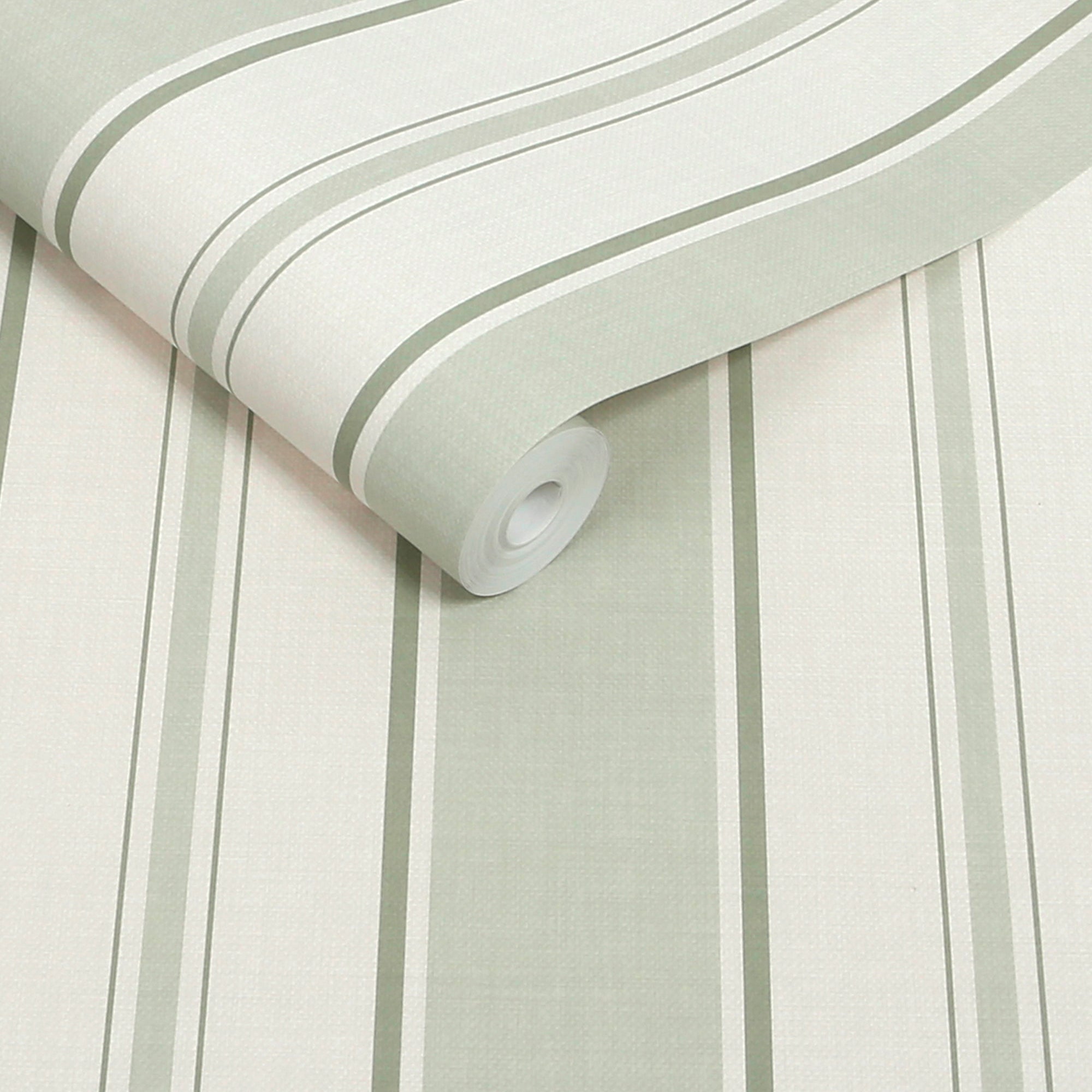 145601 Country Stripe Sage Wallpaper by Next