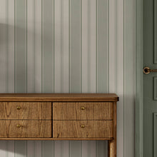 145601 Country Stripe Sage Wallpaper by Next