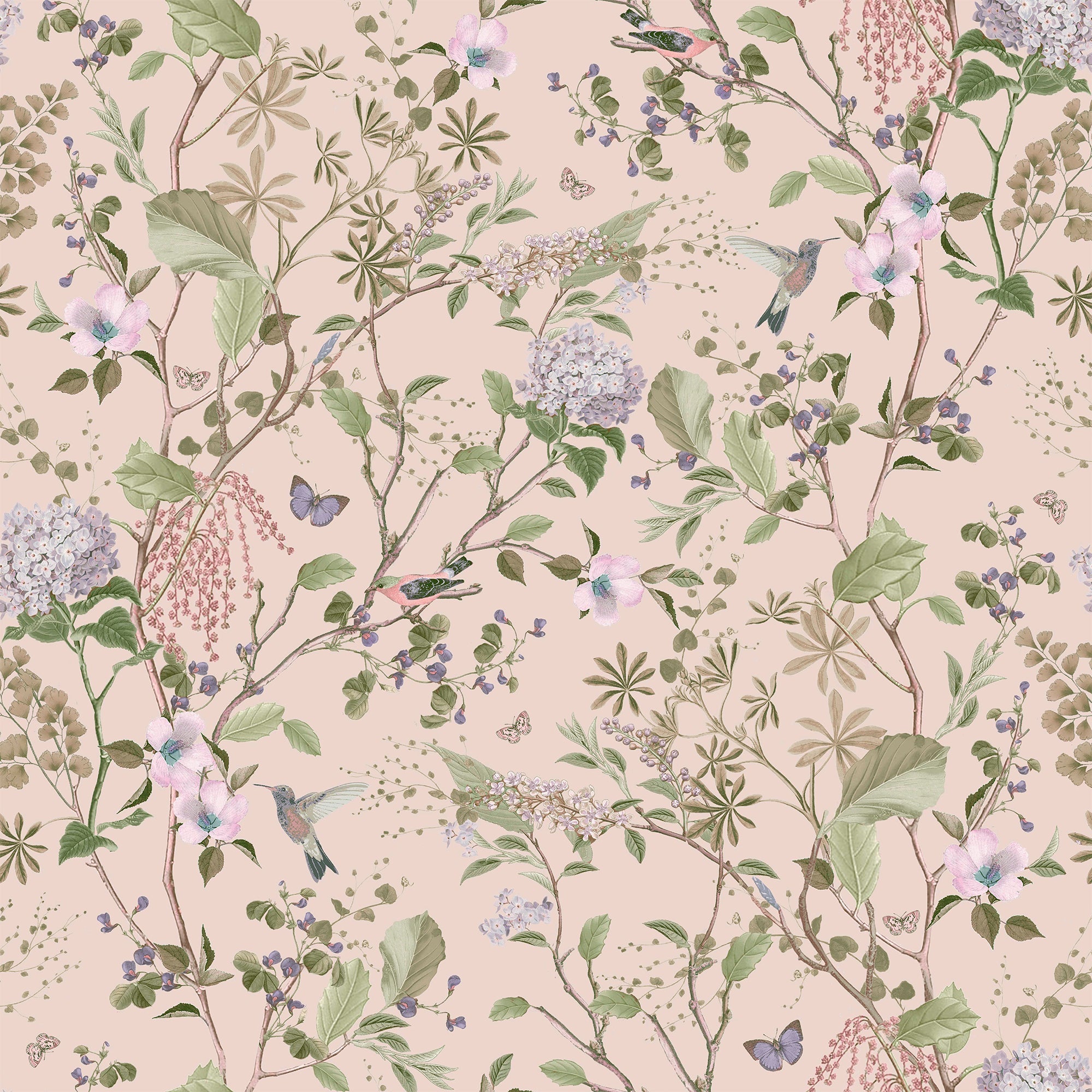 145602 Reflection Blush Wallpaper by Next