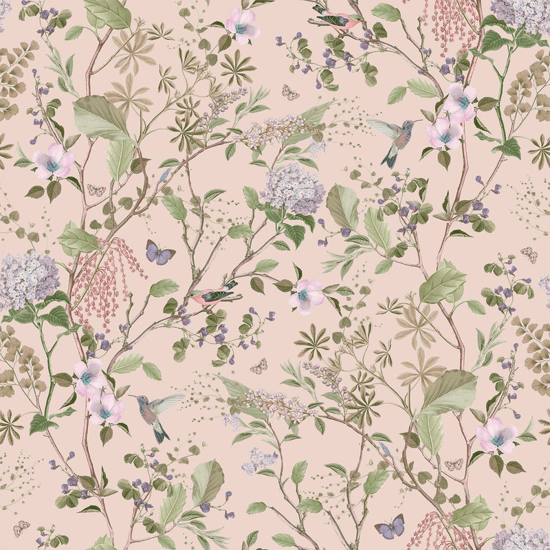 145602 Reflection Blush Wallpaper by Next