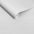 145607 Ticking Stripe Soft Grey Wallpaper by Next