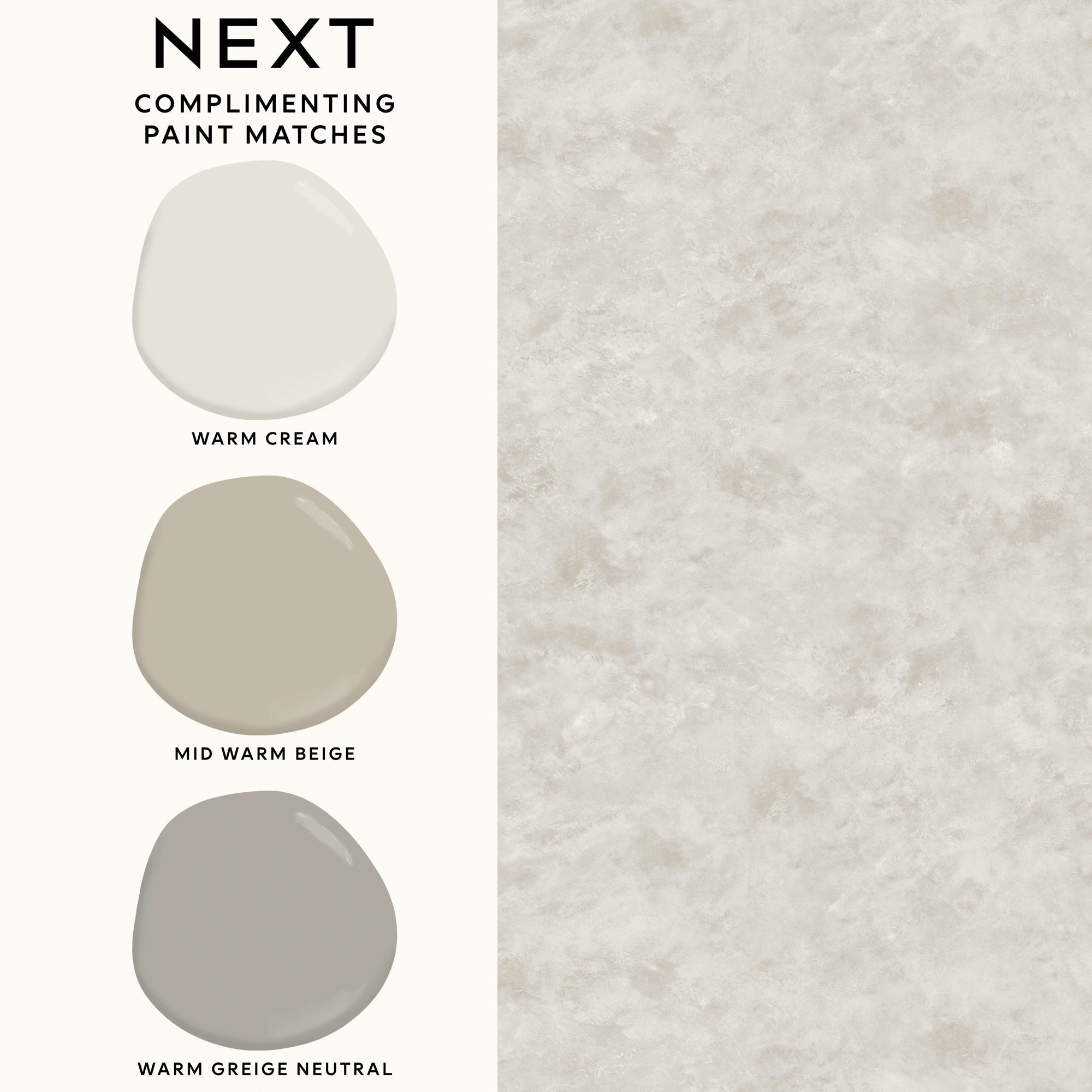 145609 Microcement Ivory Wallpaper by Next