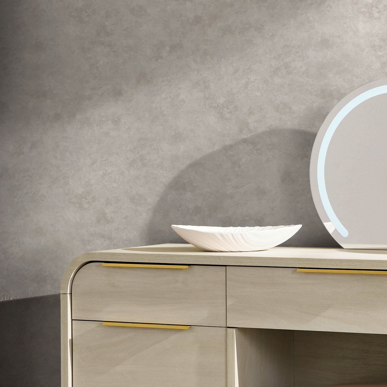 145609 Microcement Ivory Wallpaper by Next