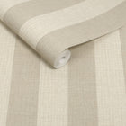 145610 Linen Stripe Warm Wallpaper by Next