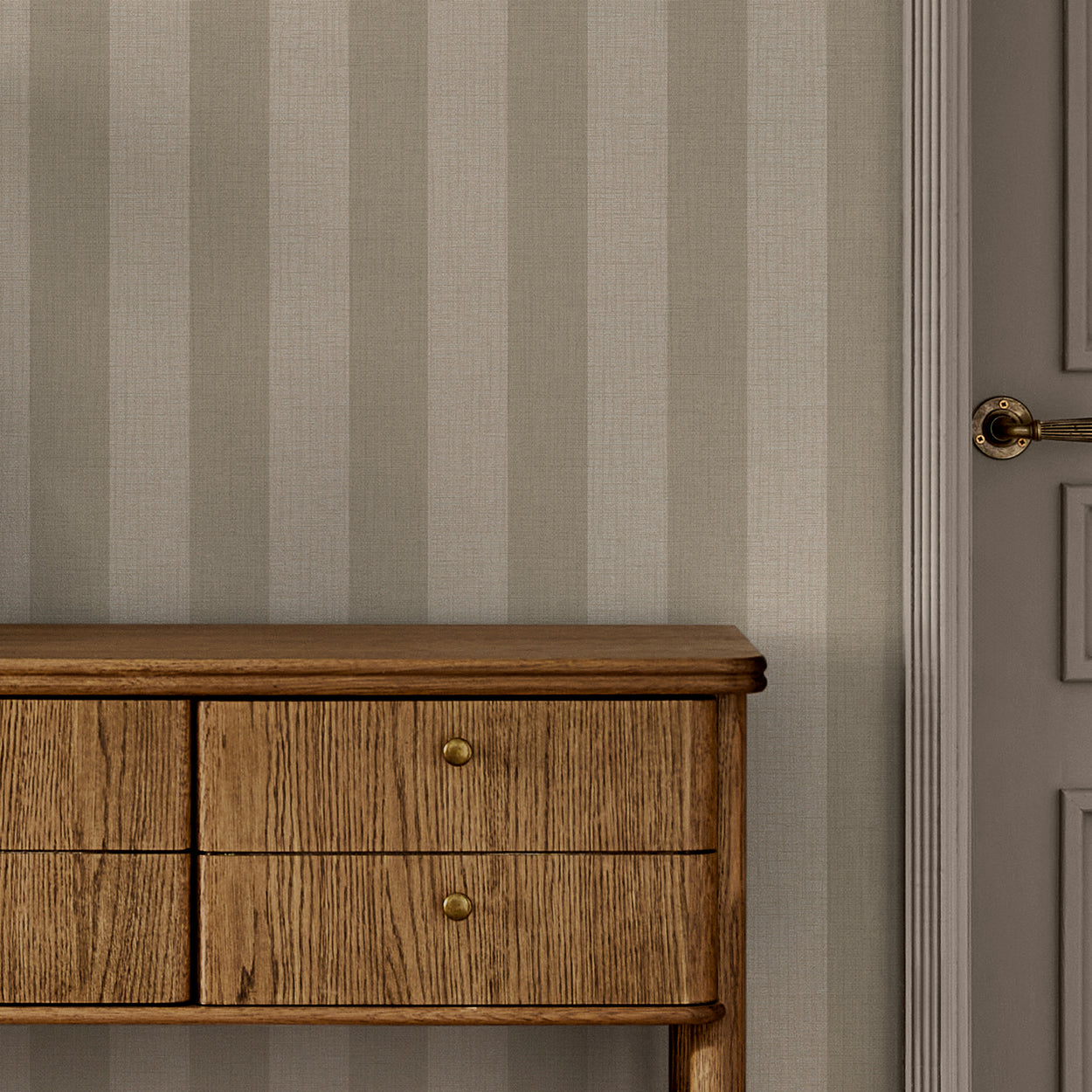 145610 Linen Stripe Warm Wallpaper by Next