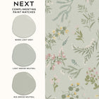 145612 Stitch Floral Sage Wallpaper by Next