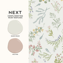 145613 Stitch Floral Ivory Wallpaper by Next