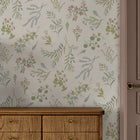 145613 Stitch Floral Ivory Wallpaper by Next