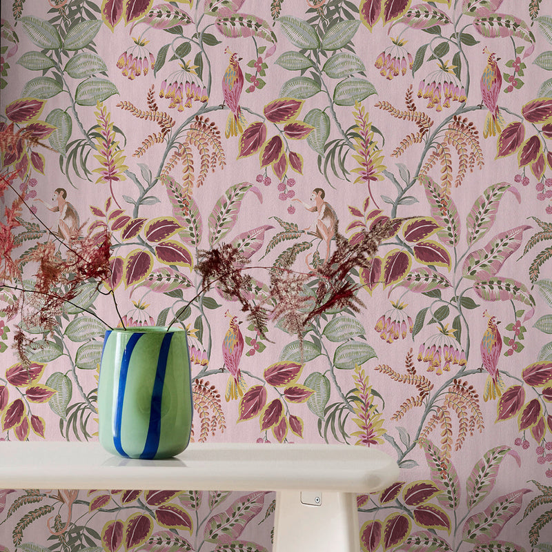 145614 Tropical Wonder Pink Wallpaper by Next