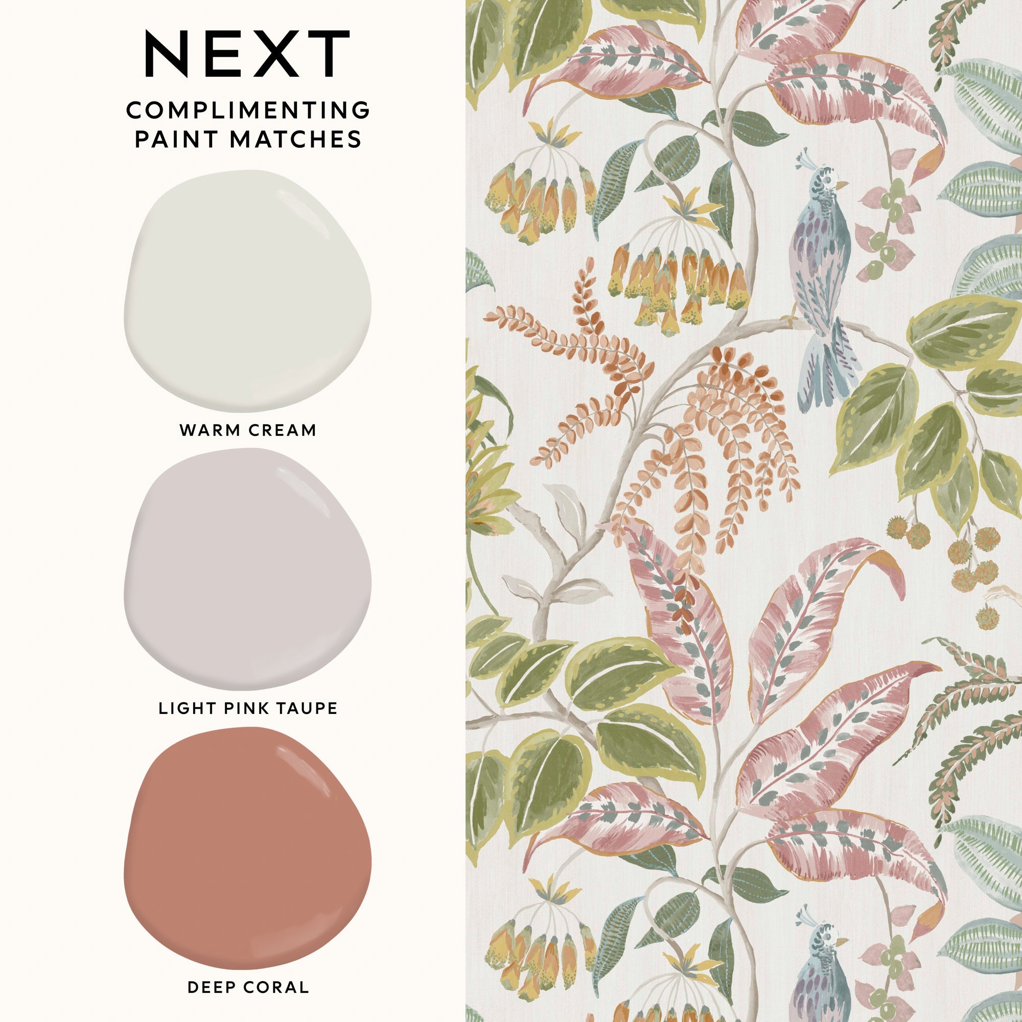 145616 Tropical Wonder Ivory Wallpaper by Next