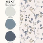 145632 Honesty Leaf Natural/Blue Wallpaper by Next