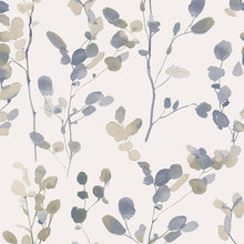 145632 Honesty Leaf Natural/Blue Wallpaper by Next