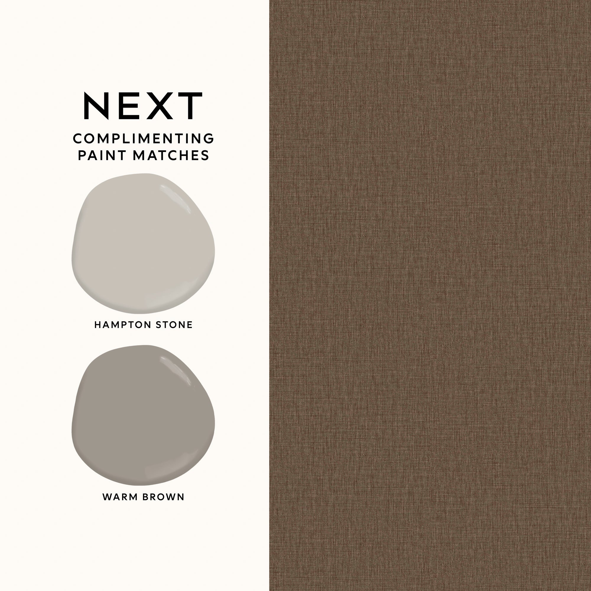 145634 Linen Look Chocolate Wallpaper by Next