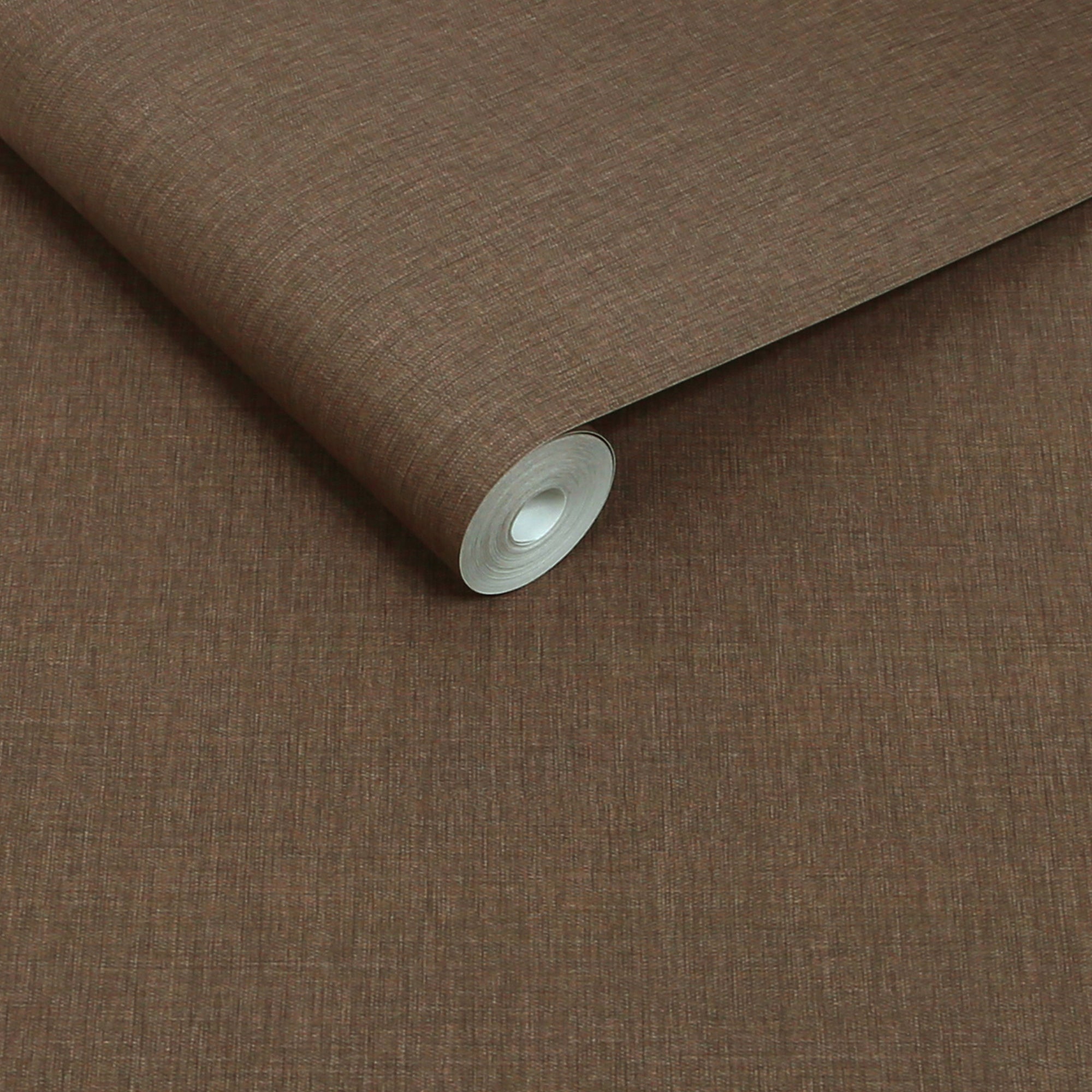 145634 Linen Look Chocolate Wallpaper by Next