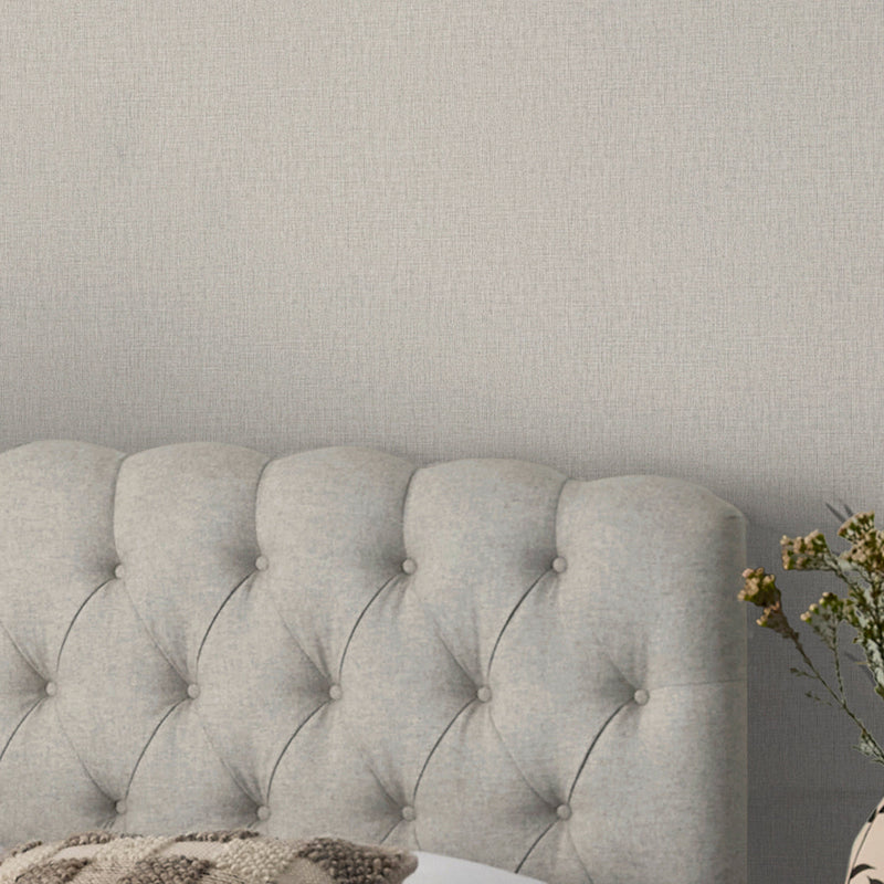 145635 Linen Look Light Natural Wallpaper by Next