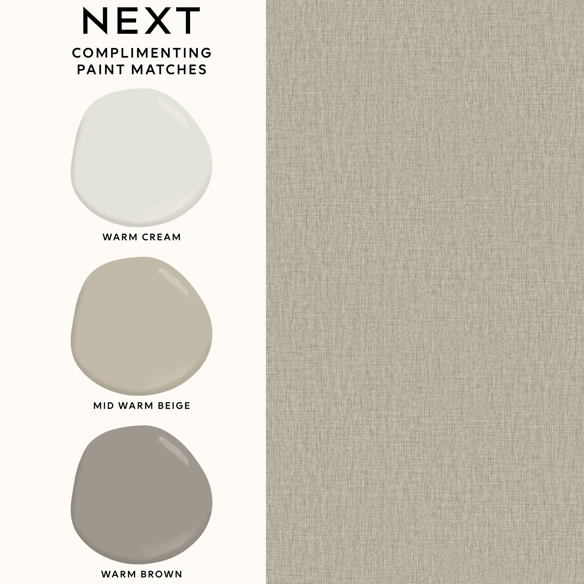 145636 Linen Look Natural Wallpaper by Next