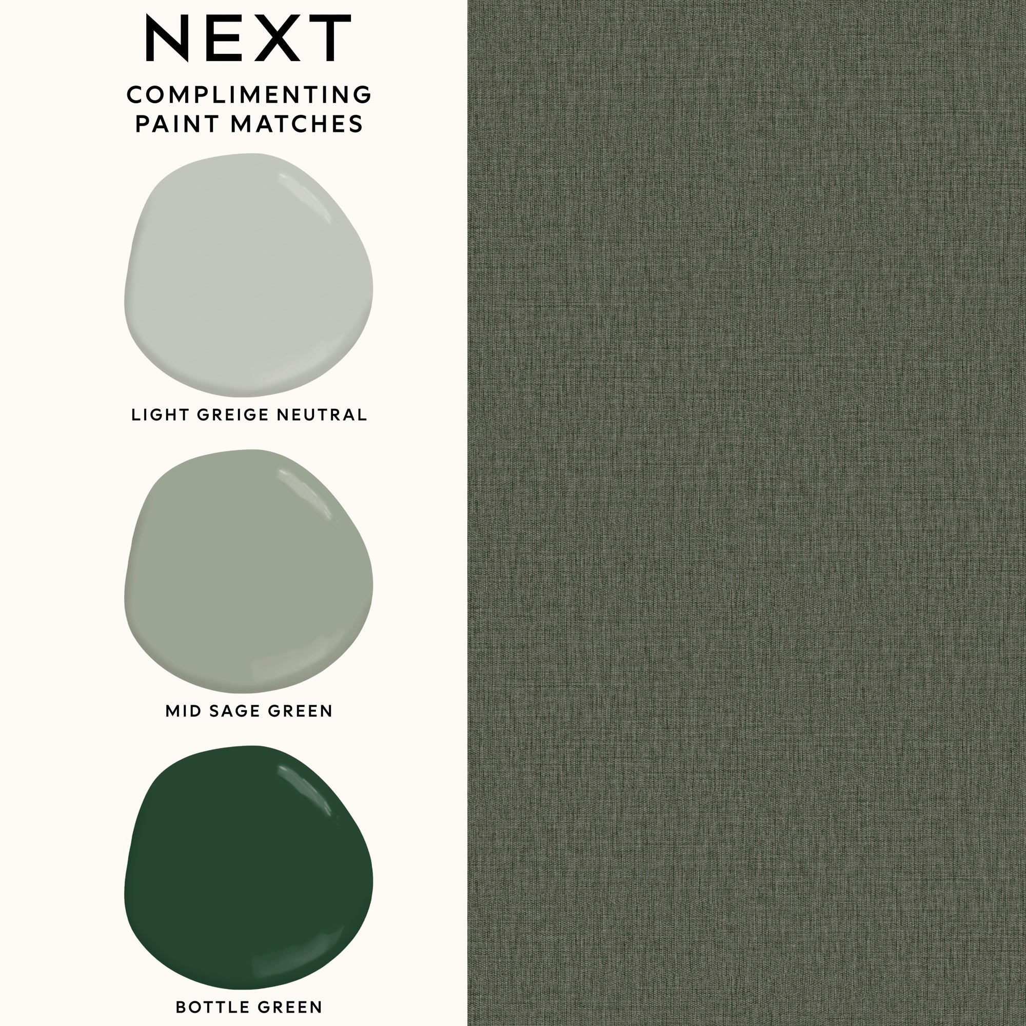 145637 Linen Look Deep Green Wallpaper by Next