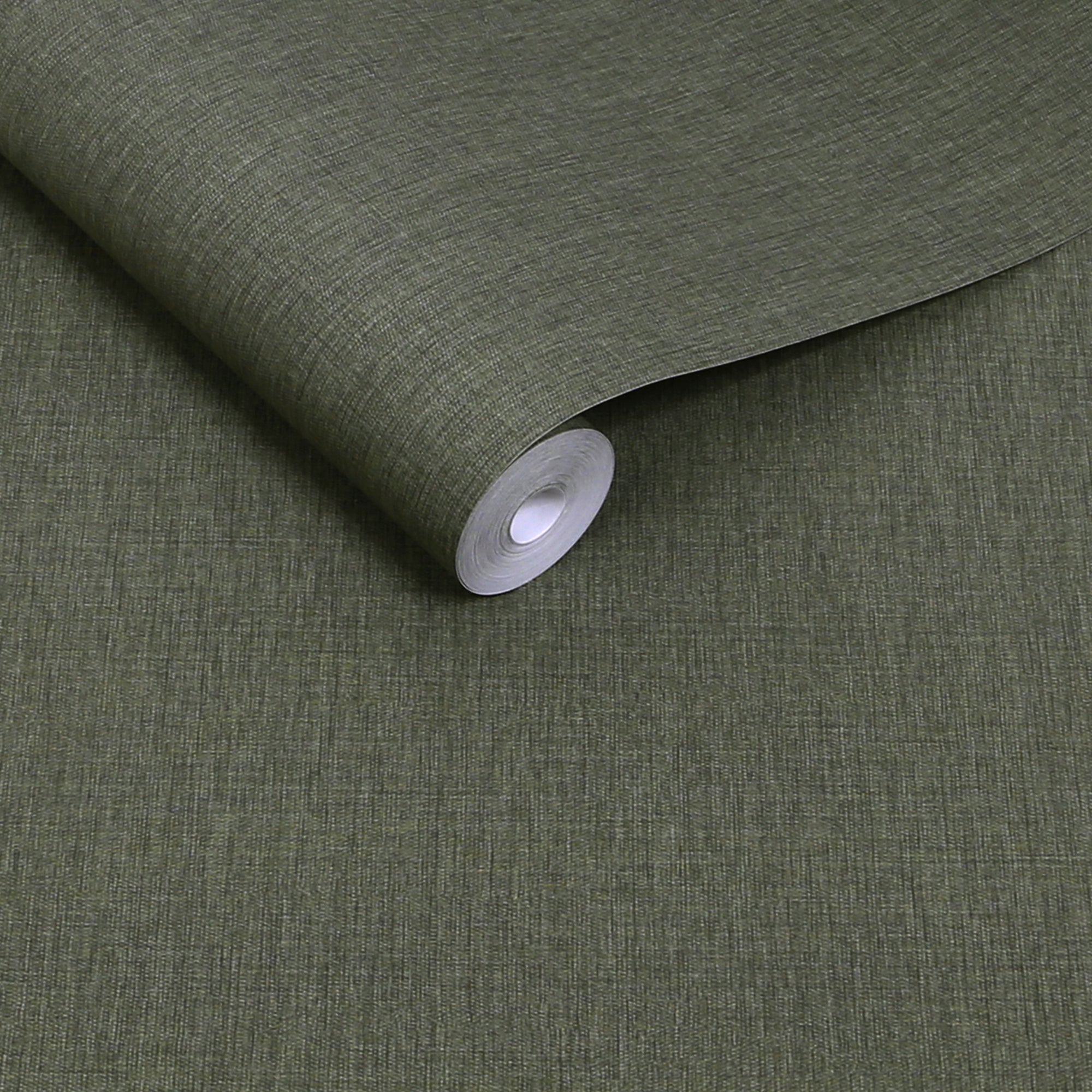 145637 Linen Look Deep Green Wallpaper by Next