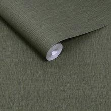 145637 Linen Look Deep Green Wallpaper by Next
