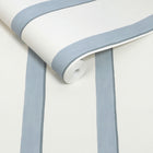 145640 Painted Stripe Blue Wallpaper by Next