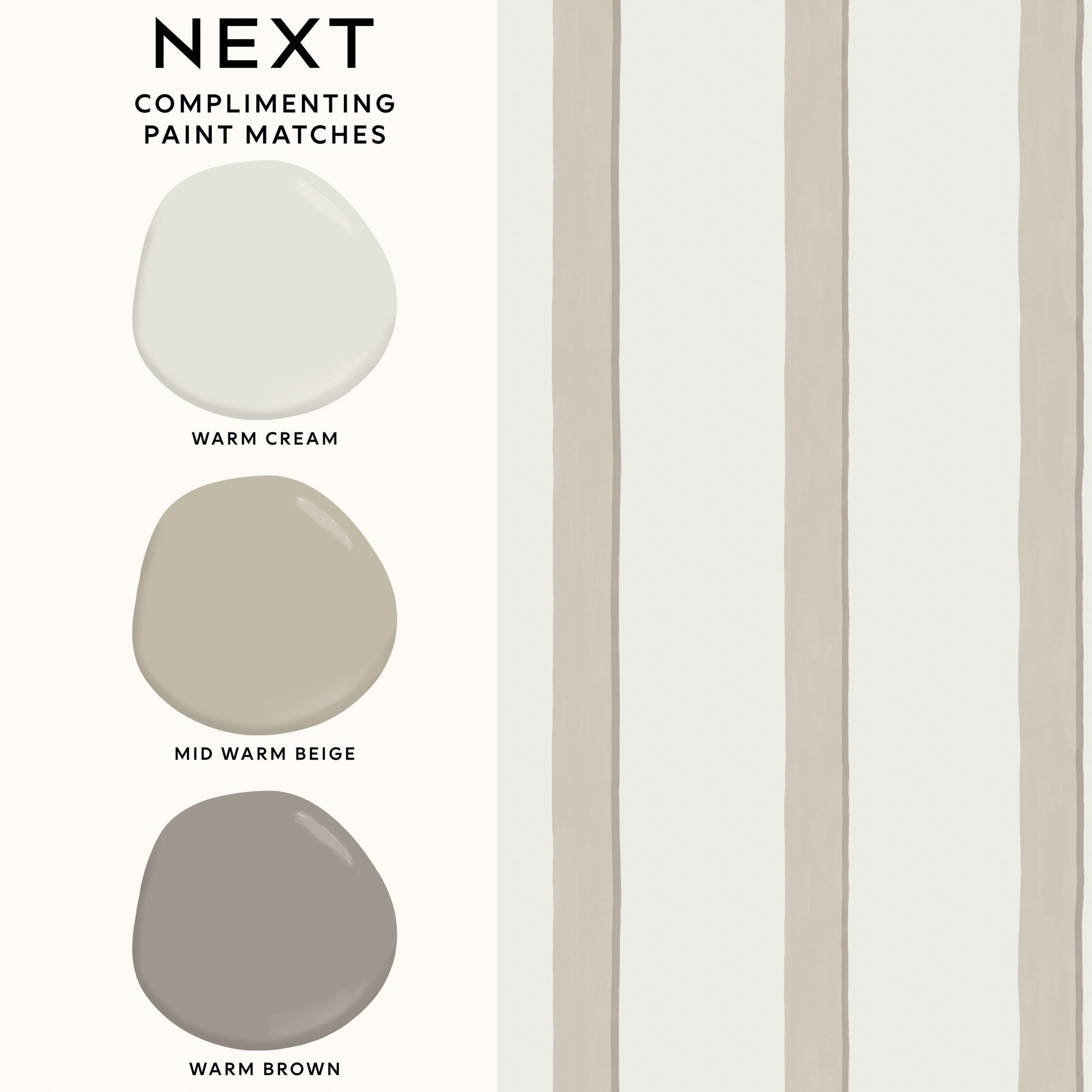 145641 Painted Stripe Natural Wallpaper by Next