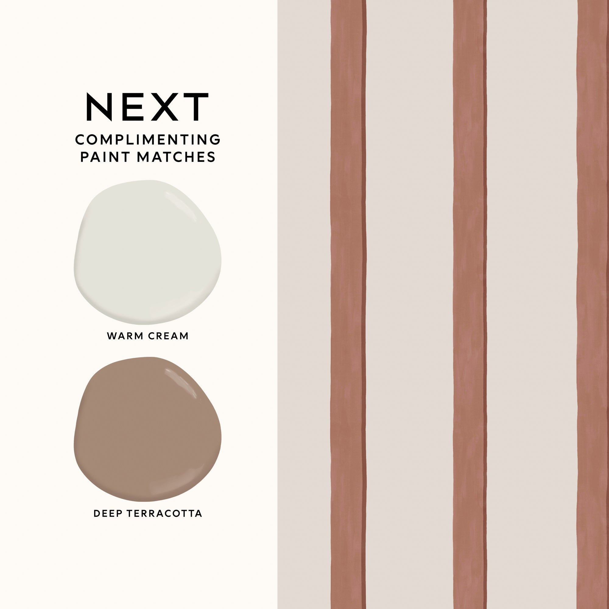 145642 Painted Stripe Rust Wallpaper by Next