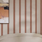 145642 Painted Stripe Rust Wallpaper by Next
