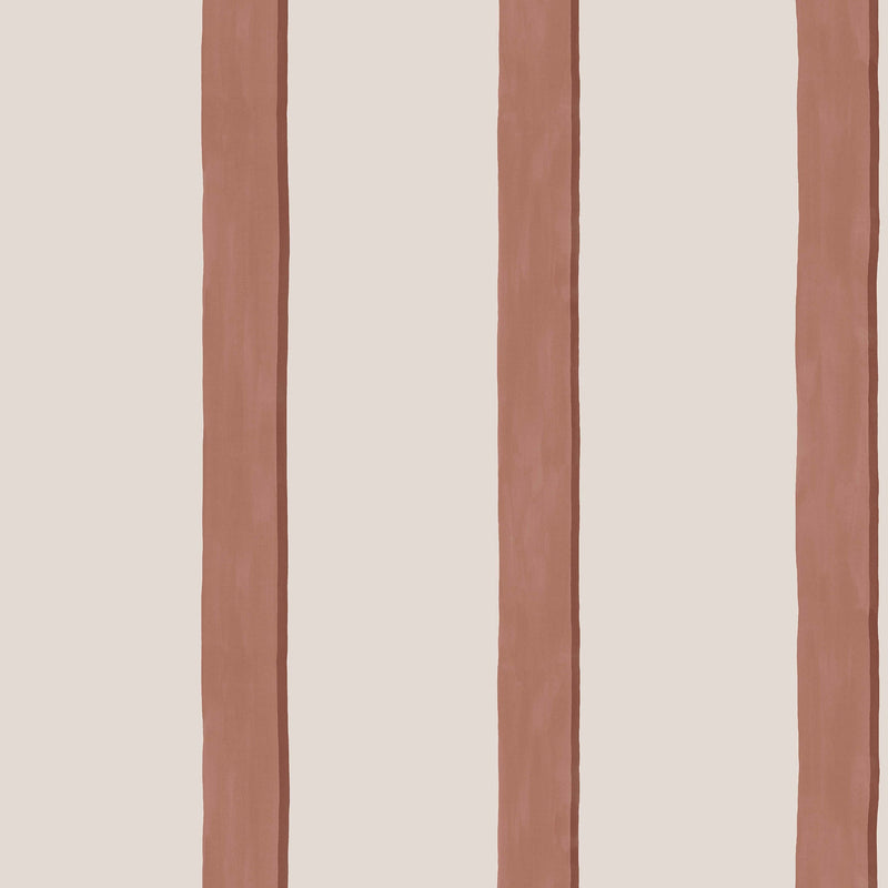 145642 Painted Stripe Rust Wallpaper by Next