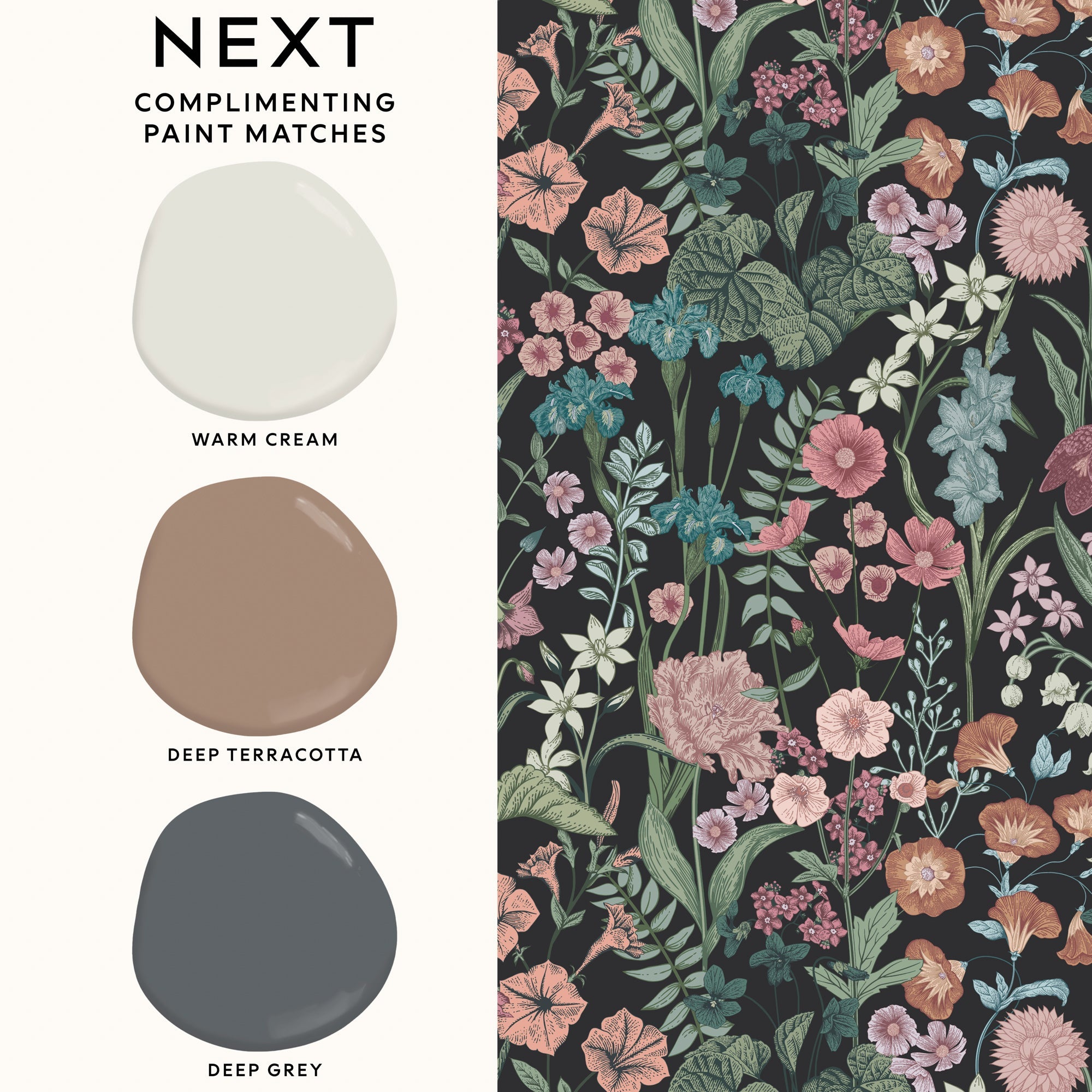 145643 Botanical Floral Night Wallpaper by Next