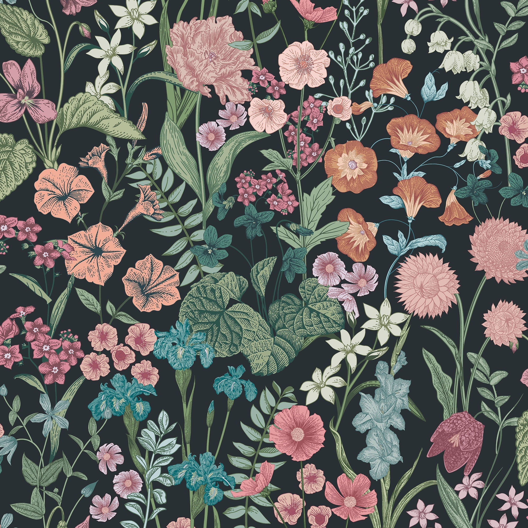 145643 Botanical Floral Night Wallpaper by Next