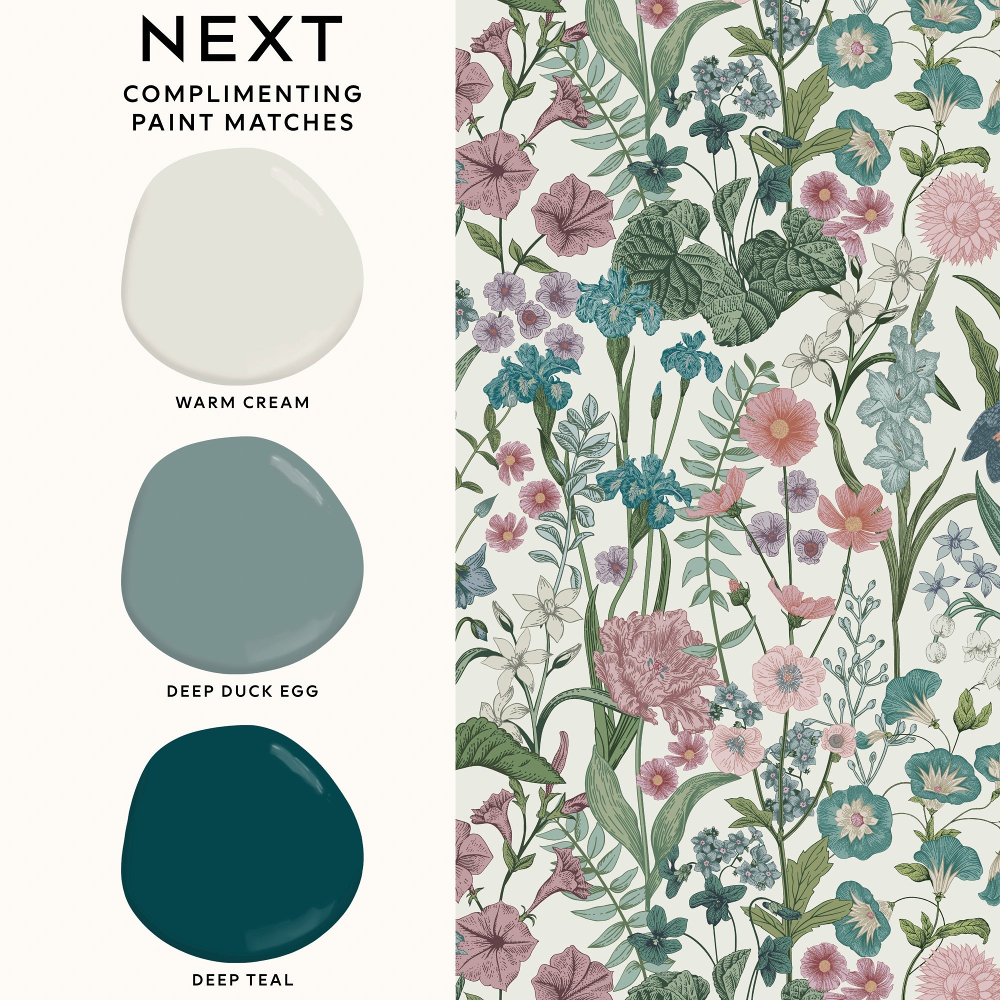 145644 Botanical Floral Day Wallpaper by Next