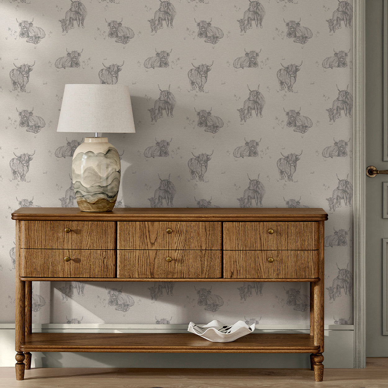 145645 Hamish Natural Wallpaper by Next