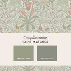 145676 Woodland Weeds Peony & Sage Wallpaper by William Morris at Home