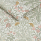 145676 Woodland Weeds Peony & Sage Wallpaper by William Morris at Home