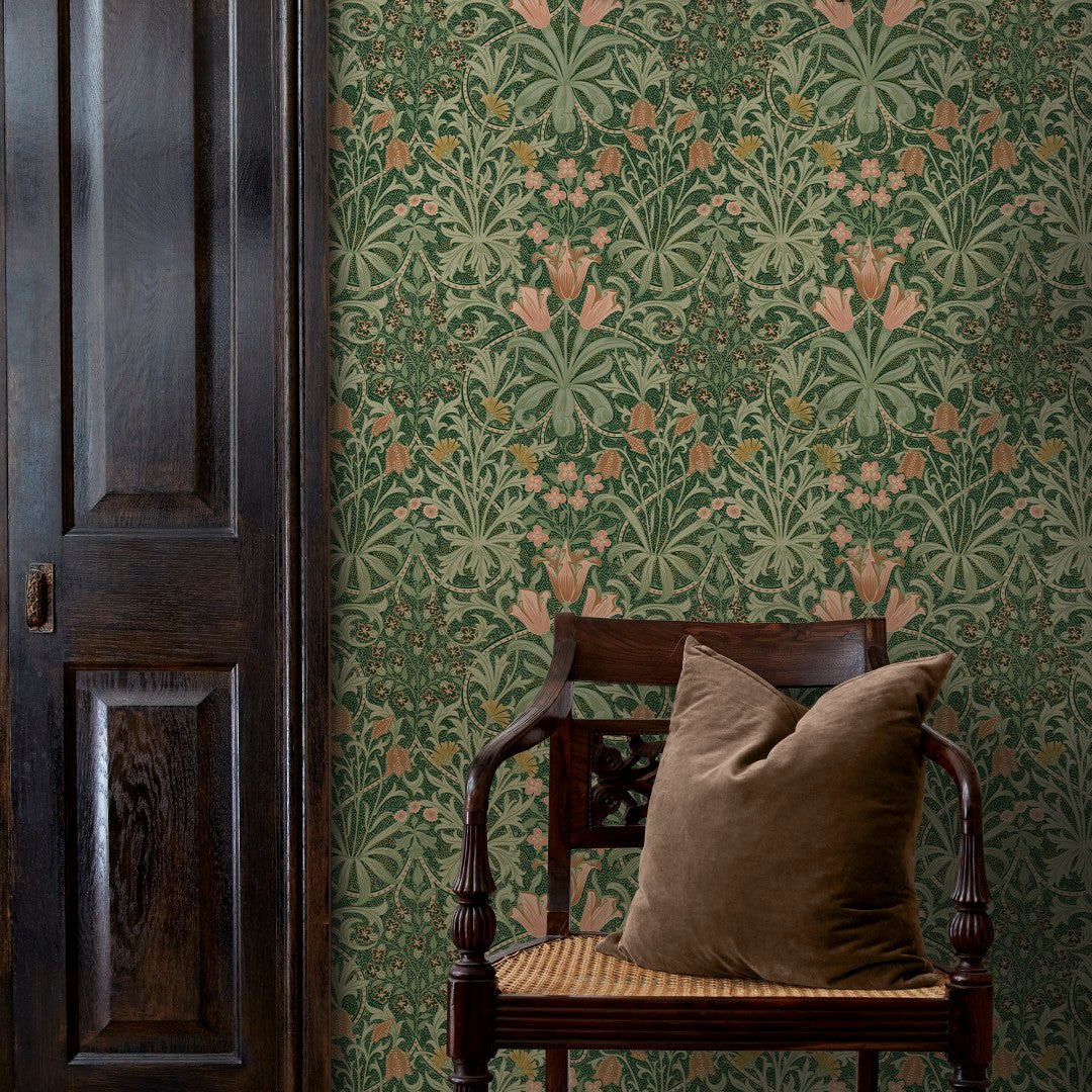 145677 Woodland Weeds Forest Wallpaper by William Morris at Home