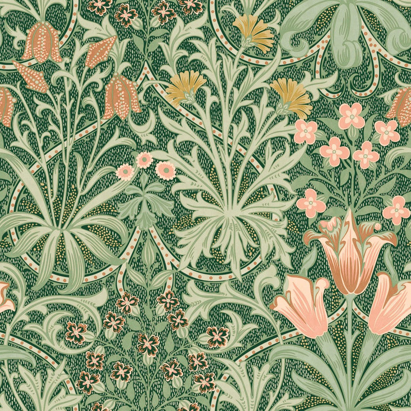 145677 Woodland Weeds Forest Wallpaper by William Morris at Home